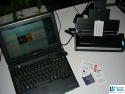 Scanning business cards with the ScanSnap from Fujitsu