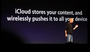 Jobs introduces iCloud