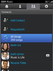 Sharing BBM Music with friends