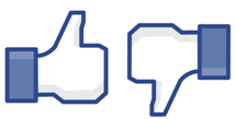Thumbs up, thumbs down graphic