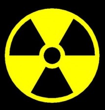 graphic logo warning for electromagnetic radiation