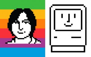Kare's icon of Steve Jobs captures the Apple founder in a good mood