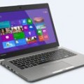One of the new laptops, an ultra-thin Portege, that Toshiba Canada is showing to small and medium business owners