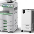 Toshiba's line of Environmentally Conscious Products, or ECPs, includes the e-STUDIO printer that makes ink 'disappear', so that paper can be reused.