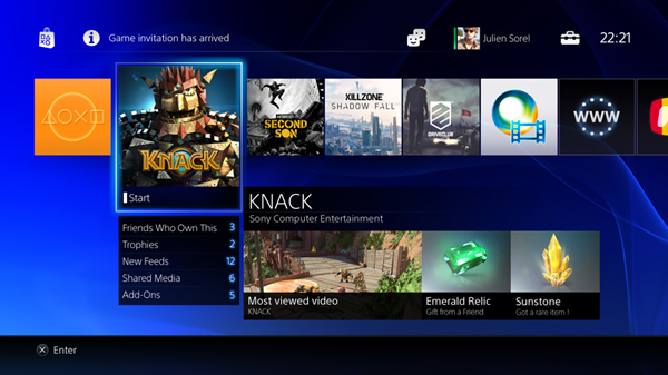 PS4 GUI