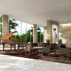 The lobby of the Shangri-La Hotel in Toronto