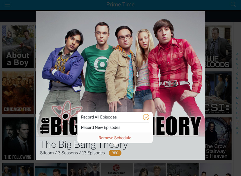 Tablo Big Bang Theory