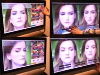 The ModiFace mirror app works in real-time