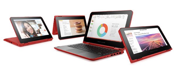 HP Pavilion x360_red_4 modes