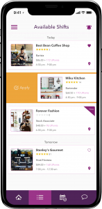 Hyr app on smartphone screen