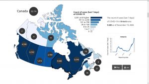 Canada COVID map