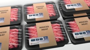 several meat packages with smart labels
