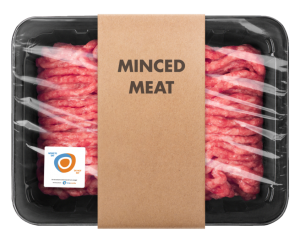 single meat package with smart label
