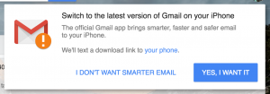 Gmail iPhone ad