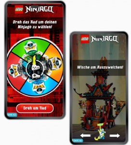 LEGO Ninjago ads on smartphone screen