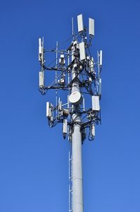 cellular tower against blue sky