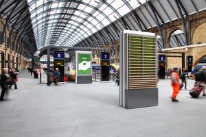 large digital kiosk in public space
