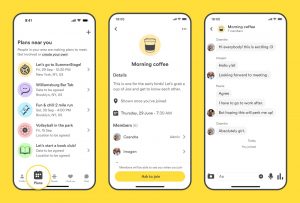 Bumble dating app interface on smartphone screens