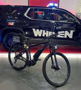 police bike and vehicle