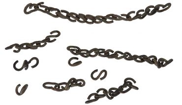 various broken chains and links