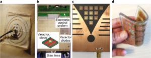 pictures and diagrams showing metasurface materials