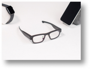 smart glasses, a smartphone, and a smartwatch