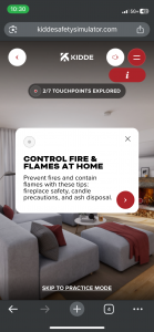 fire safety tips on smartphone screen