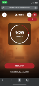 fire simulation app on smartphone screen