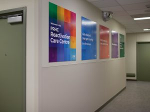 interior signs at the PRHC Reactivation Care Centre 
