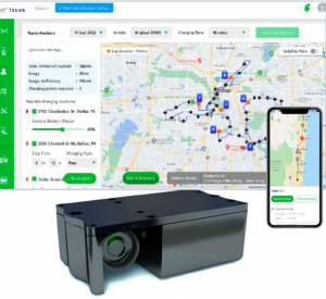 high tech waste bin with smartphone app and map
