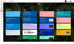 zoho notebook user interface