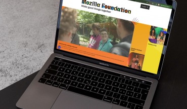 laptop computer opened to Mozilla page