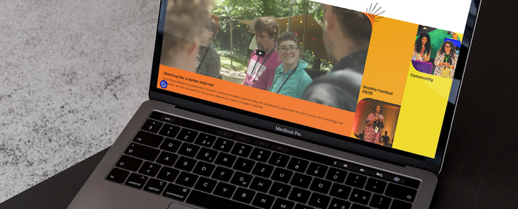 laptop computer opened to Mozilla page