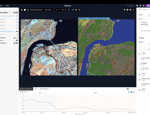 spectral image analysis by Metaspectral's Clarity AI shown on screen