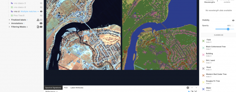 spectral image analysis by Metaspectral's Clarity AI shown on screen