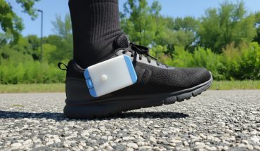 device attached to shoe