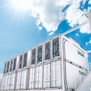 large industrial unit under blue sky